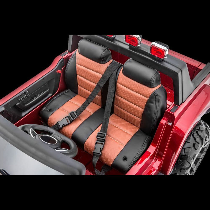 12V Four-Wheel Drive Children's Ride-On SUV Vehicle, Dual Seating, Pneumatic Tires, Front Lights with Remote Control