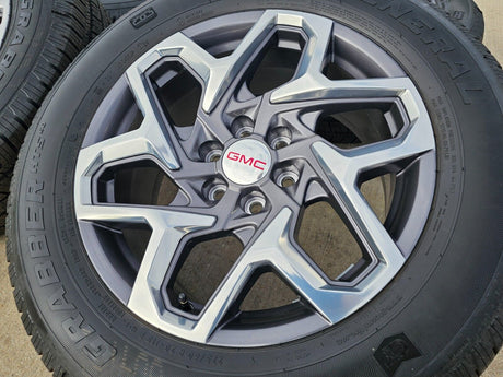 20" GMC Sierra Yukon AT4 Tahoe Silverado OEM wheels rims tires 2022 2023 2024 Texas Truck Tire
