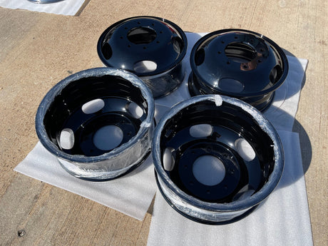 17" Ford F-350 Dually OEM 3618 3619 black rims wheels Texas Truck Tire