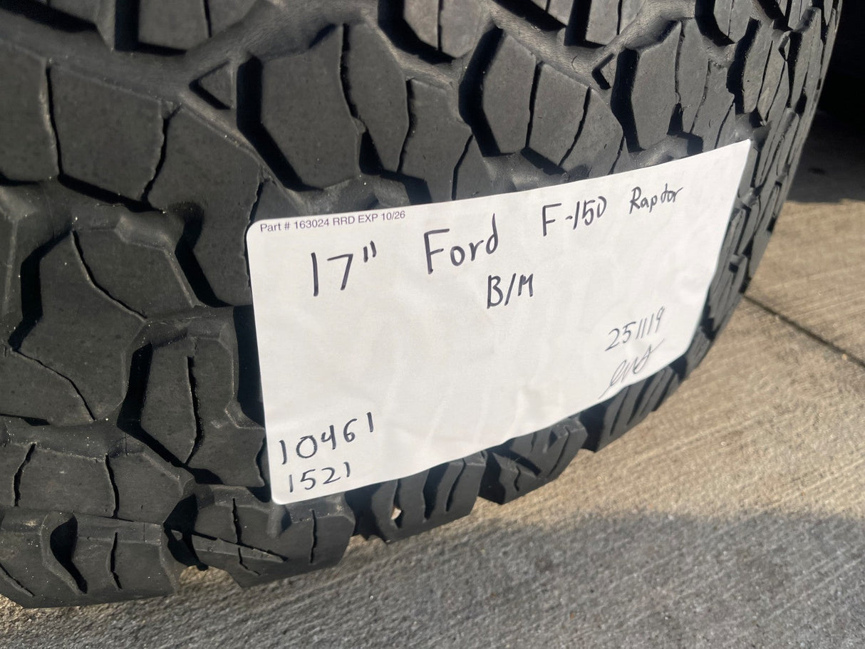 17" Ford F-150 Raptor Bronco OEM rims wheels 10461 tires 37" BFG Texas Truck Tire