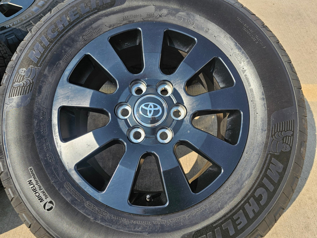 18" Toyota Land Cruiser OEM TRD black wheels rims 95952 Tundra Sequoia Texas Truck Tire