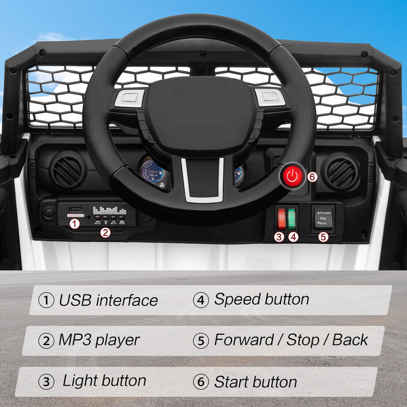 12V Battery-Powered Kids Ride-On Off-Road Truck Toy with Parent Remote Control