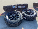 20" GMC Sierra Chevy Silverado 2500 3500 OEM 5960 5947 wheels rims NEW 35" Texas Truck Tire