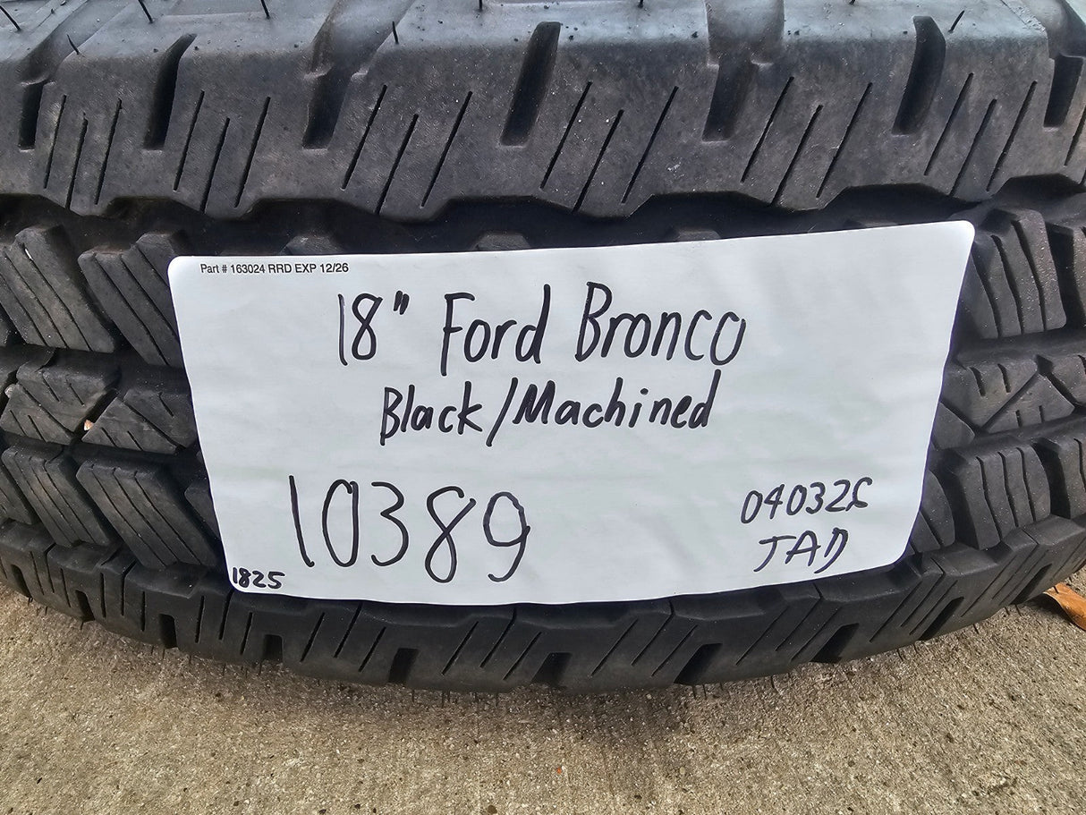 18" Ford Bronco wheels rims tires black 95213 Ranger tires BRIDGESTONE DUELER AT Texas Truck Tire