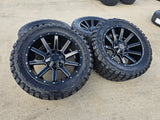 20x10 20" Lethal Off-Road Chevy Silverado Ford F-150 RAM wheels rims 6x139 6x135 Texas Truck Tire