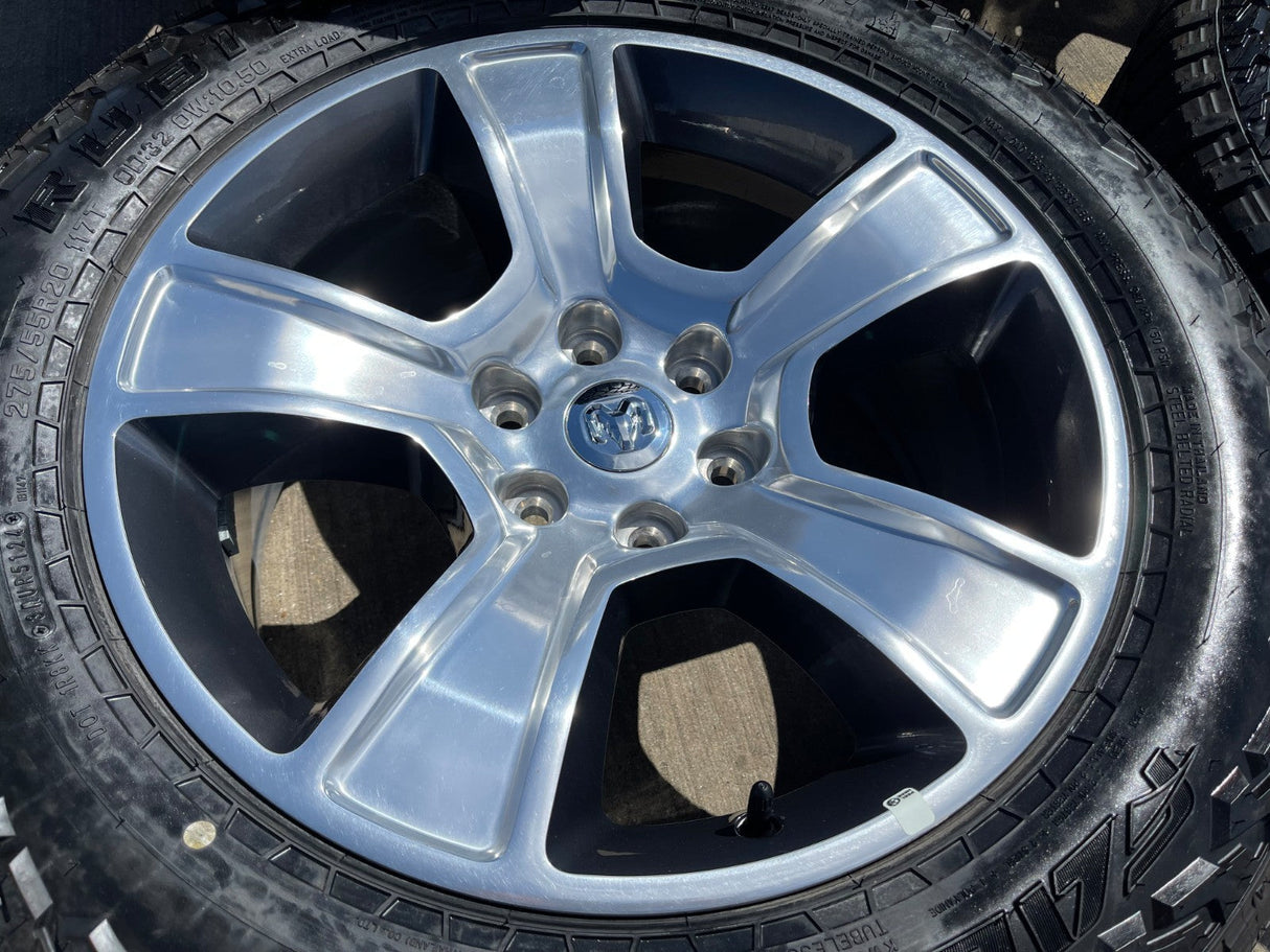 20" Dodge Ram 1500 OEM LIMITED 2676 2723 wheels rims 2025 2026 FALKEN A/T NEW Texas Truck Tire