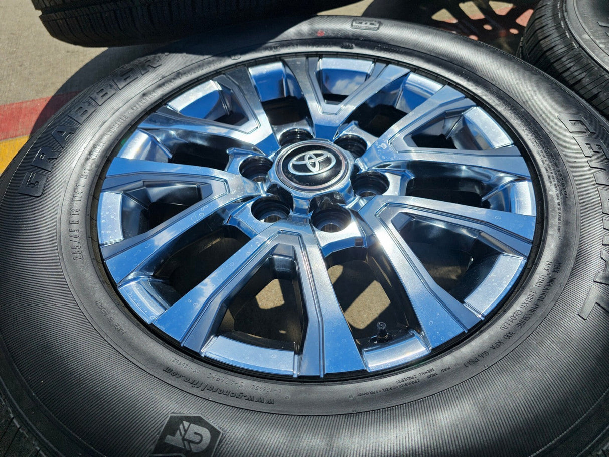 18" Toyota Tacoma LIMITED OEM chrome wheels rims 4260 4Runner 2024 2025 2026 NEW Texas Truck Tire