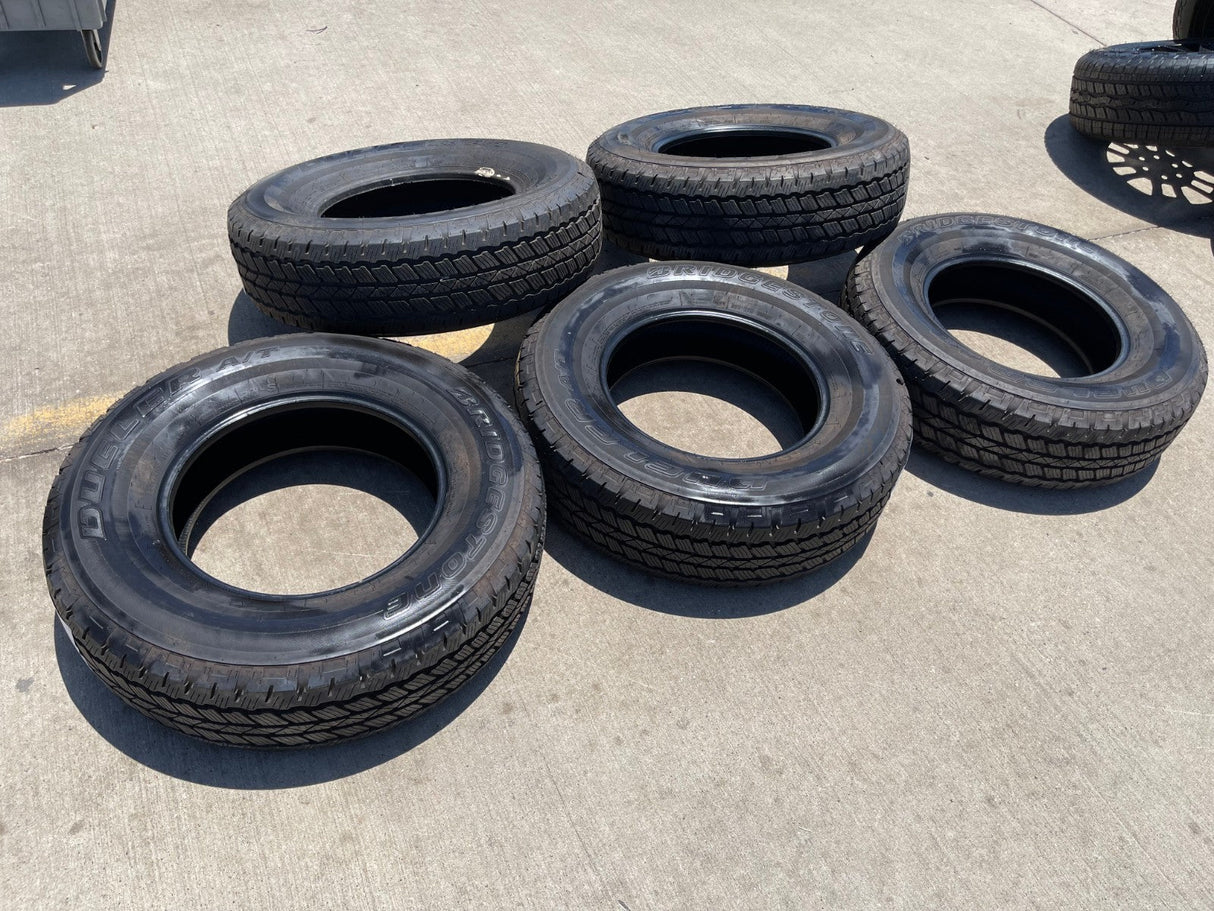 (5) 255/75/17 Bridgestone Dueler A/T tires Jeep Wrangler Ford Bronco Texas Truck Tire