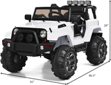 12V Electric Jeep Ride-On Car with Parental Remote Control and MP3 Player for Kids