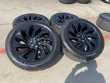 22" Lincoln Navigator OEM 10665 rims wheels BLACK LABEL 2025 2026 MICHELIN NEW Texas Truck Tire