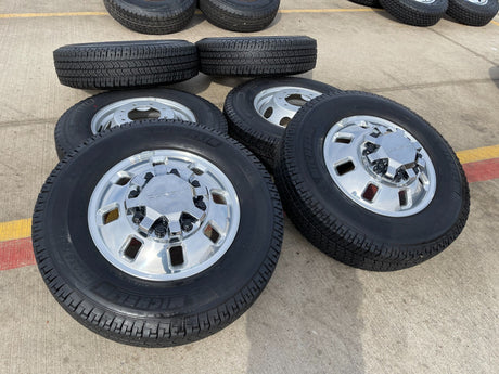 18" GMC Sierra 3500 DENALI Dually rims wheels OEM 8x210 2025 2026 MICHELIN Texas Truck Tire