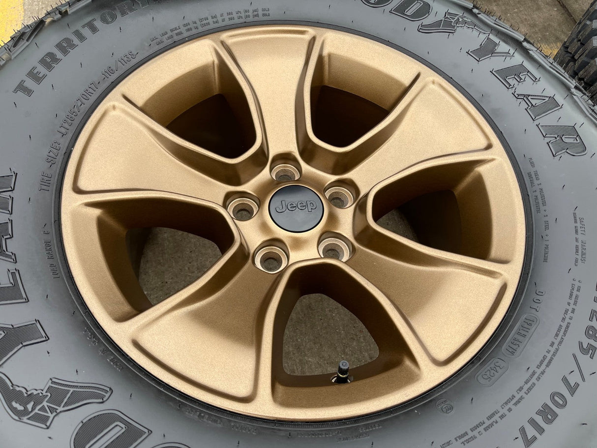 (4) 17" Jeep Wrangler Rubicon OEM 96226 wheels rims Gladiator NEW Texas Truck Tire