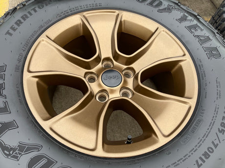 (4) 17" Jeep Wrangler Rubicon OEM 96226 wheels rims Gladiator NEW Texas Truck Tire