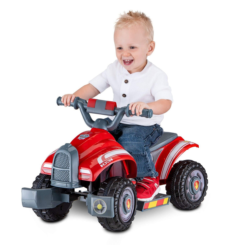 Paw Patrol Marshall Toddler Quad Electric Ride On Toy by Kid Trax - Officially Licensed Nickelodeon Product