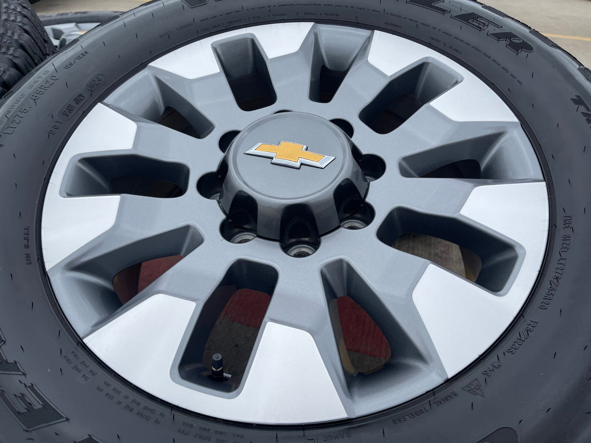 20" Chevy Silverado GMC Sierra AT4 2500 3500 OEM 5960 5947 wheels rims Texas Truck Tire