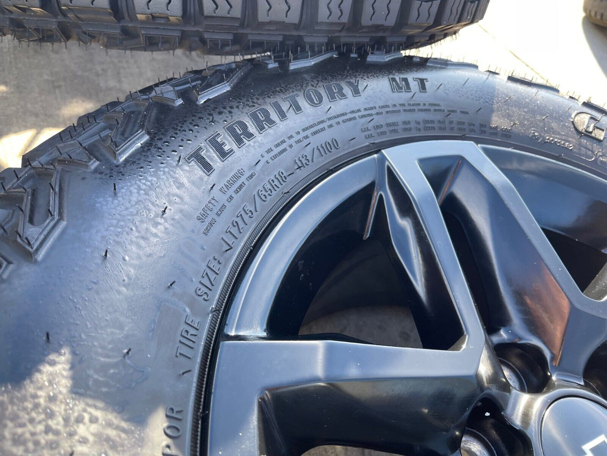 18" Chevy Silverado Tahoe ZR2 black OEM 5911 wheels rims 2024 2025 2026 NEW Texas Truck Tire