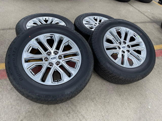 20" Ford F-150 LARIAT Limited OEM 10619 rims wheels CHROME Expedition 2026 NEW Texas Truck Tire