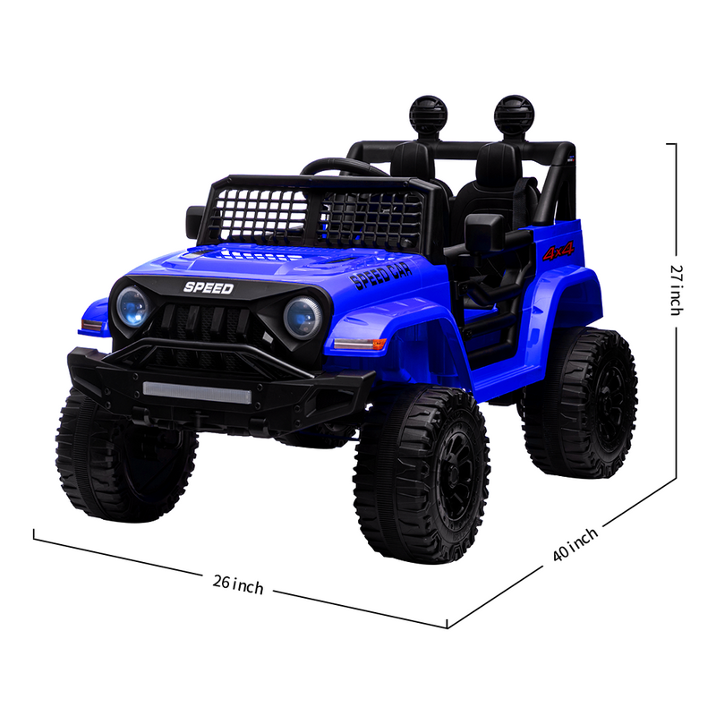 Blue Kids Electric Ride-On Car with Remote Control and MP3 Player