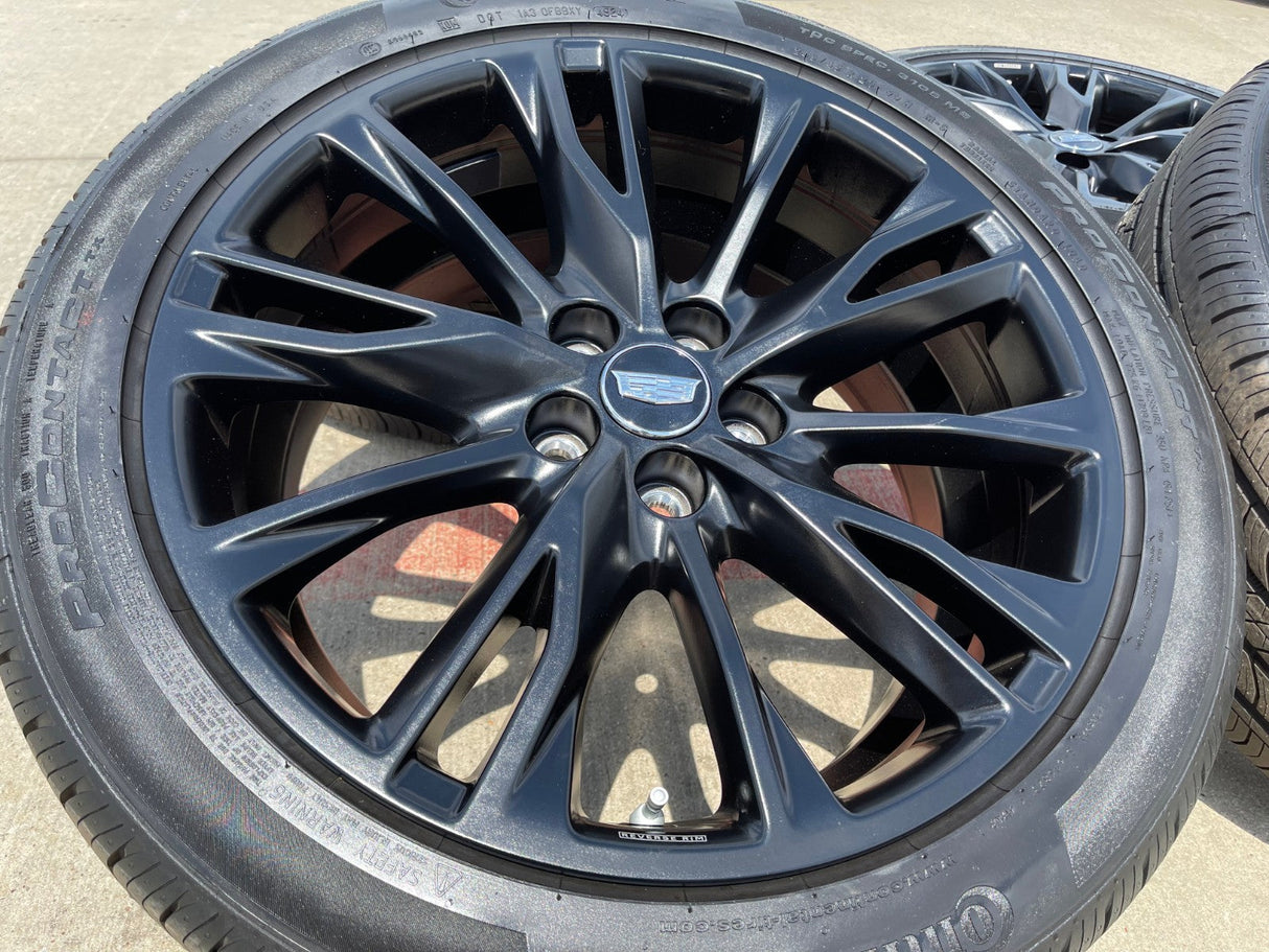 20" Cadillac XT4 OEM black wheels rims tires 2023 2024 2025 2026 NEW Texas Truck Tire