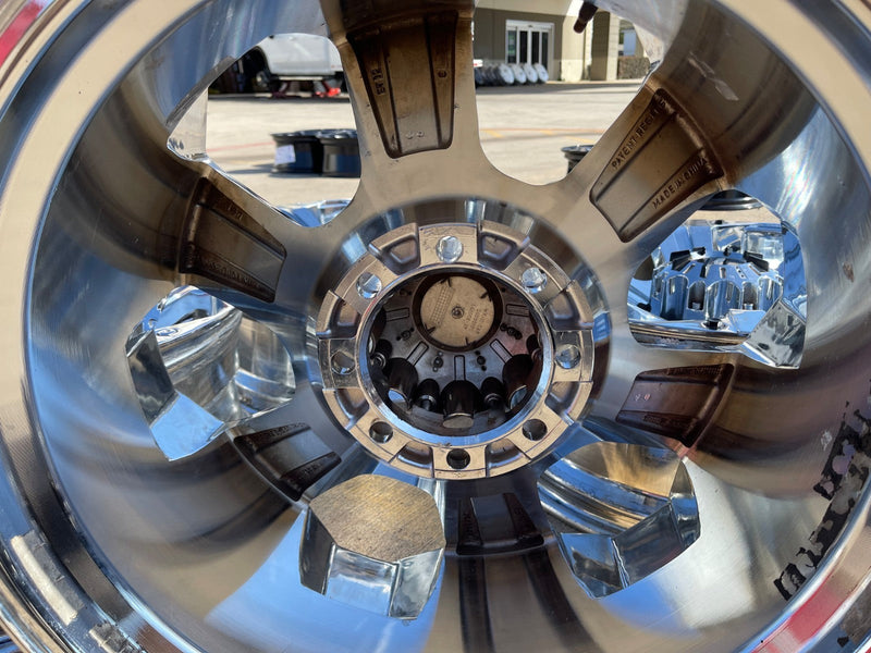 22x9.5 Ballistic Outlaw Chevy Dodge Ram 2500 3500 wheels rims 8x165 8x6.5 Texas Truck Tire