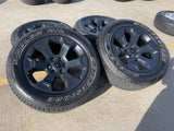 20" Dodge Ram 1500 OEM Laramie Black 2680 wheels rims 2022 2023 2024 2025 2026 Texas Truck Tire