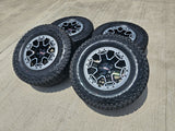 17" GMC Sierra Chevy Silverado OEM Beadlock wheels rims Canyon FALKEN A/T3 NEW Texas Truck Tire