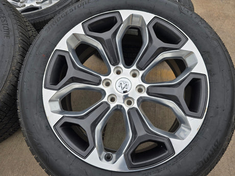 22" Dodge Ram 1500 OEM LIMITED Laramie wheels rims 2685 GRAY 2022 2023 2024 2025 Texas Truck Tire