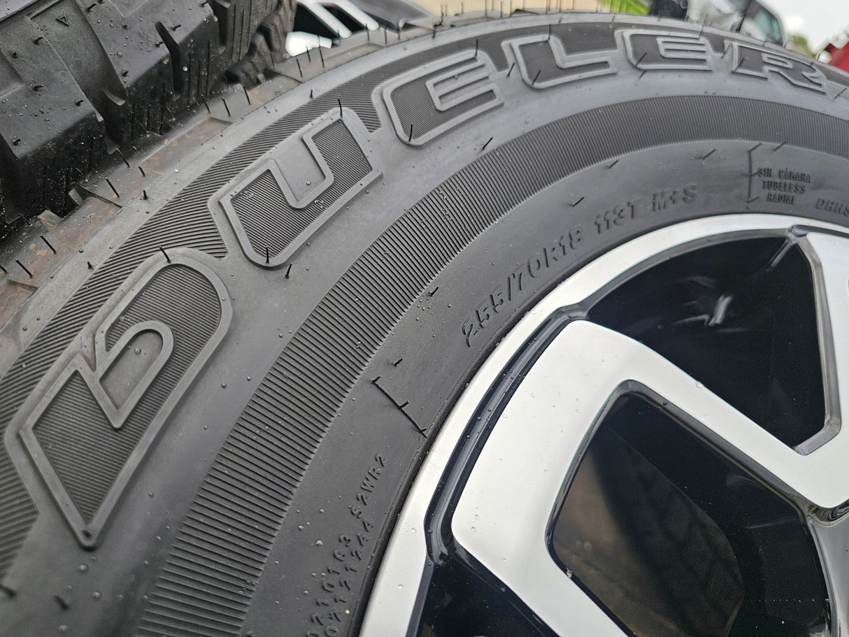 18" Ford Bronco wheels rims tires black 95213 Ranger tires BRIDGESTONE DUELER AT Texas Truck Tire
