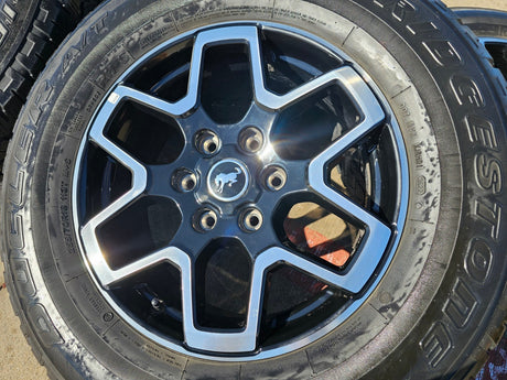18" Ford Bronco wheels rims black 10389 Ranger tires 2023 2024 2025 2026 A/T Texas Truck Tire