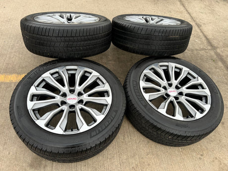 22" GMC Yukon Sierra DENALI OEM wheels rims 14025 97000 tires MICHELIN Texas Truck Tire