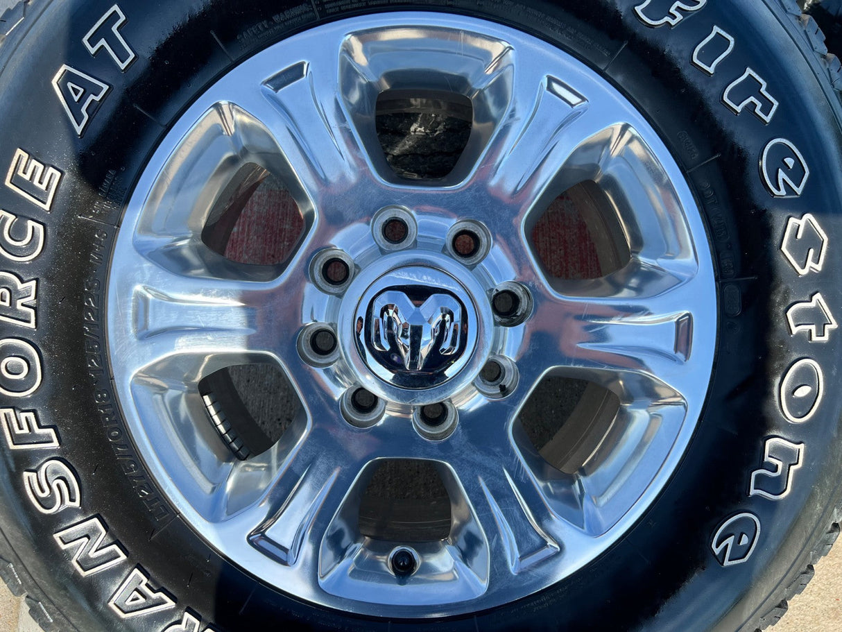 18" Ram 2500 3500 Laramie Power Wagon OEM wheels rims 2692 FIRESTONE A/T Texas Truck Tire