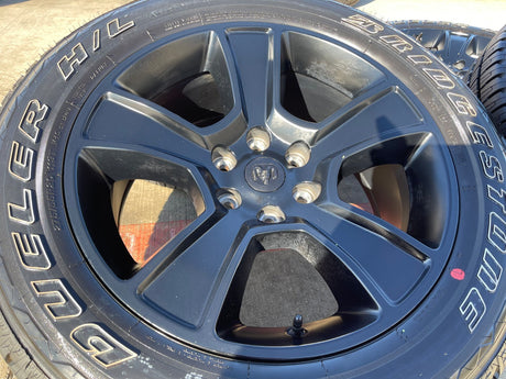 20" Dodge Ram 1500 OEM LIMITED Black 2676 2723 wheels rims BRIDGESTONE NEW Texas Truck Tire