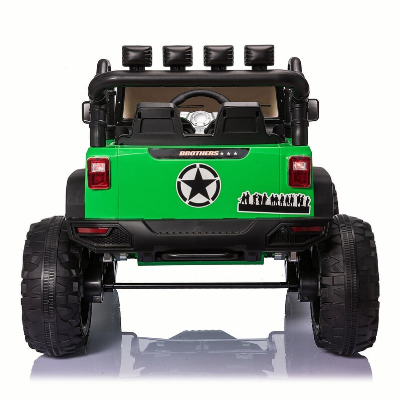 2 Seater 24V Kids Ride On Truck with Remote Control, LED Lights, and 3 Speeds - 2x200W Power
