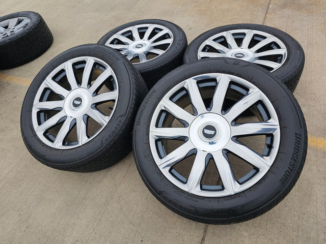 22" Cadillac Escalade Platinum OEM ORIGINAL 95078 wheels rims BRIDGESTONE Texas Truck Tire
