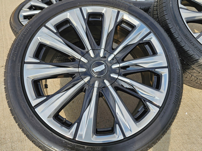 24" Cadillac Escalade PLATINUM OEM wheels rims V 2024 2025 2026 2027 NEW Texas Truck Tire