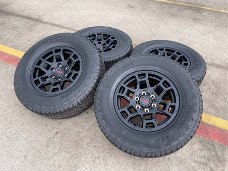 17" Toyota Tacoma 4Runner OEM wheels rims black TRD FJ HANKOOK A/T2 NEW Texas Truck Tire