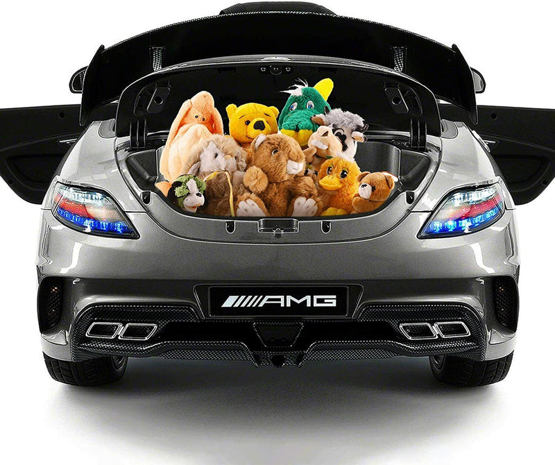 2023 Carbon Silver SLS AMG Mercedes Benz Toy Car for Children 12V Electric Kids Ride-On Vehicle