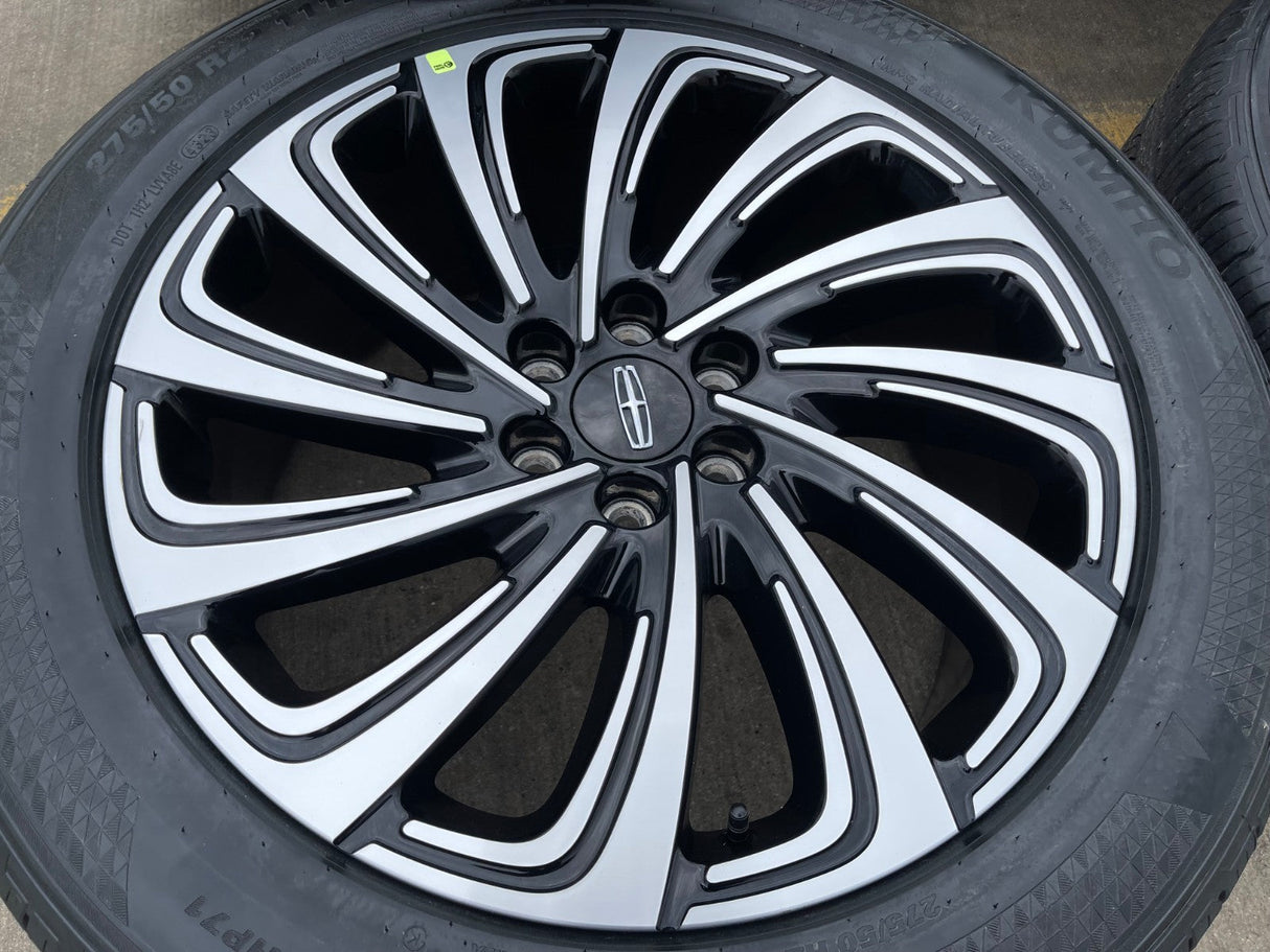 22" Lincoln Navigator OEM 10666 rims wheels BLACK LABEL 2025 2026 KUHMO NEW Texas Truck Tire