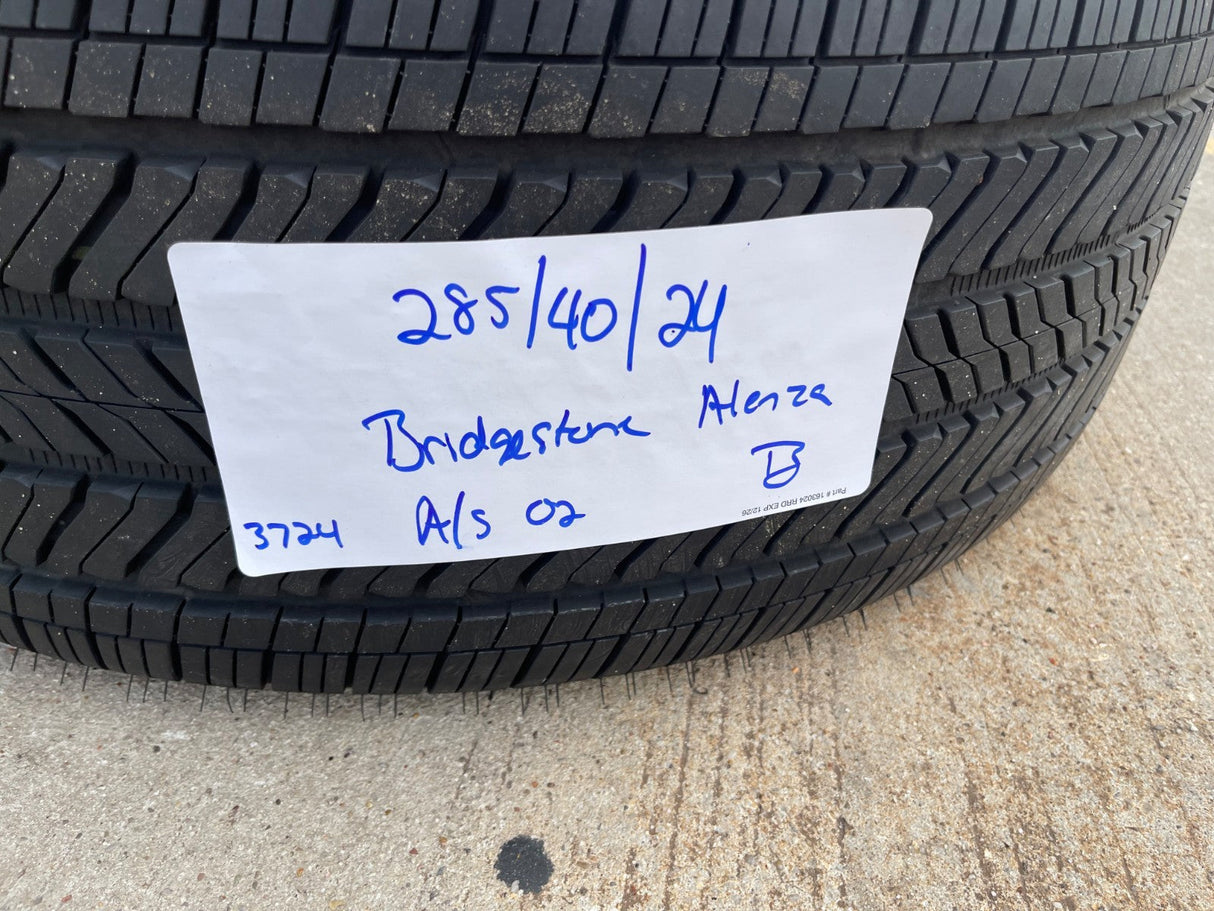 (4) 285/40/24 Bridgestone Dueler Alenza A/S02 tires 112H M+S NEW Texas Truck Tire