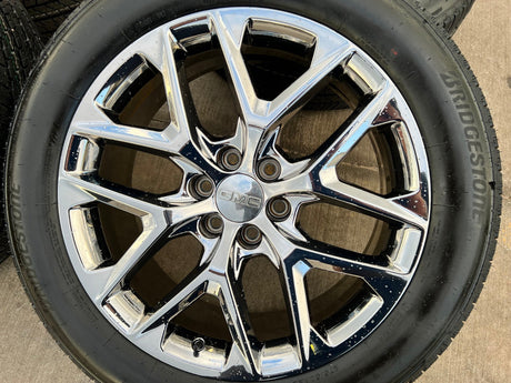 22" GMC Yukon Sierra DENALI OEM 14078 wheels rims CHROME 2023 2024 2025 2026 NEW Texas Truck Tire