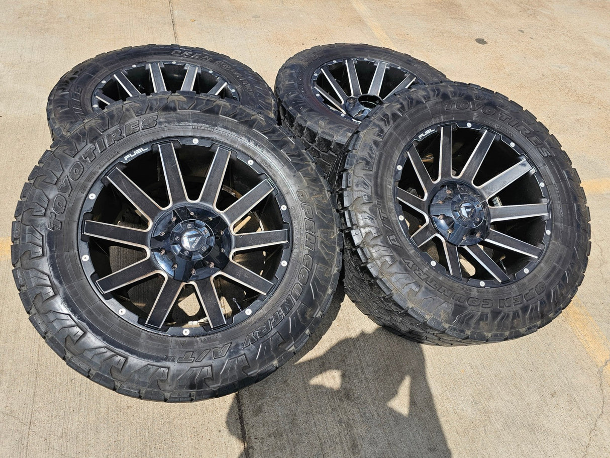 20x10 FUEL Contra D615 Ford F-250 F-350 rims wheels 8x170 -18 TOYO 35" Texas Truck Tire