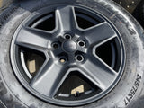 17" Jeep Gladiator BLACK OEM wheels rims 9235 Wrangler 2024 2025 2026 NEW Texas Truck Tire