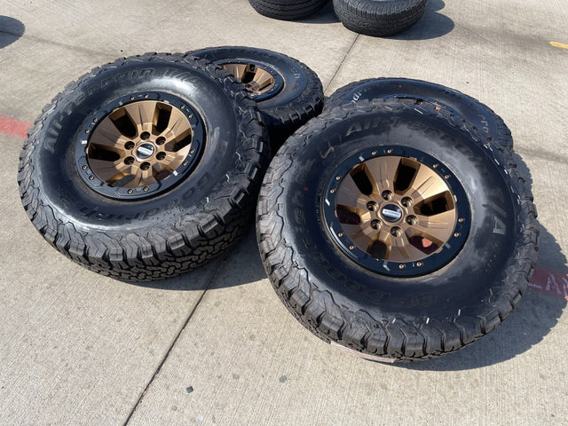 17" Ford F-150 Raptor OEM BEADLOCK 10114 BRONZE rims wheels tires BFG 37" NEW Texas Truck Tire