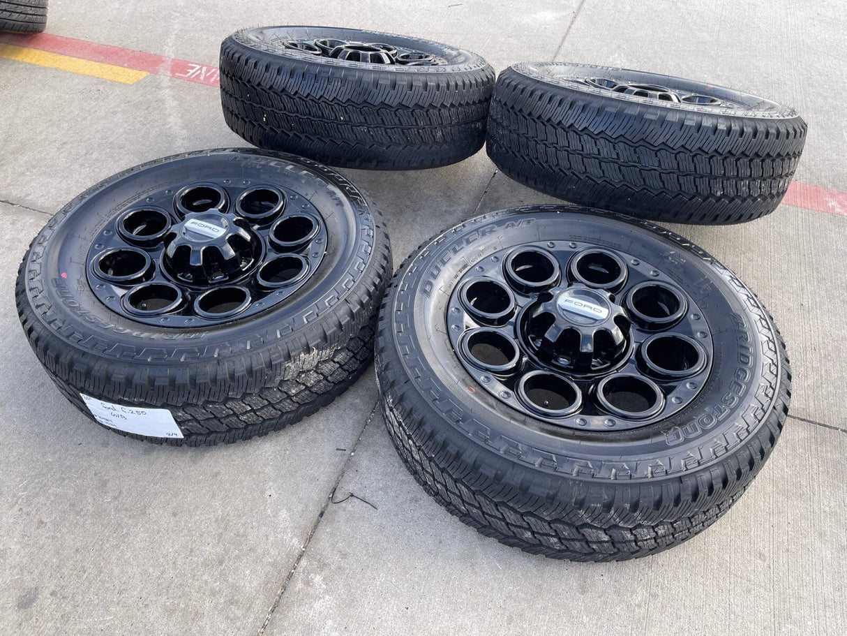 20" Ford F-250 F-350 OEM black Lariat 10299 10484 wheels rims 2024 2025 2026 NEW Texas Truck Tire