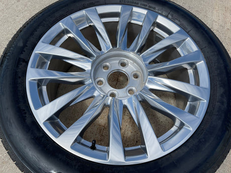 22" Cadillac Escalade OEM 4873 95026 polished wheel rim 2021 2022 2023 2024 2025 Texas Truck Tire