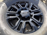 20" GMC Sierra Chevy 2500 OEM 5957 BLACK DIAMOND wheels rims tires BFG 37" Texas Truck Tire