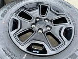 17" Jeep Wrangler Gladiator OEM wheels rims 9118 black tires NEW Texas Truck Tire