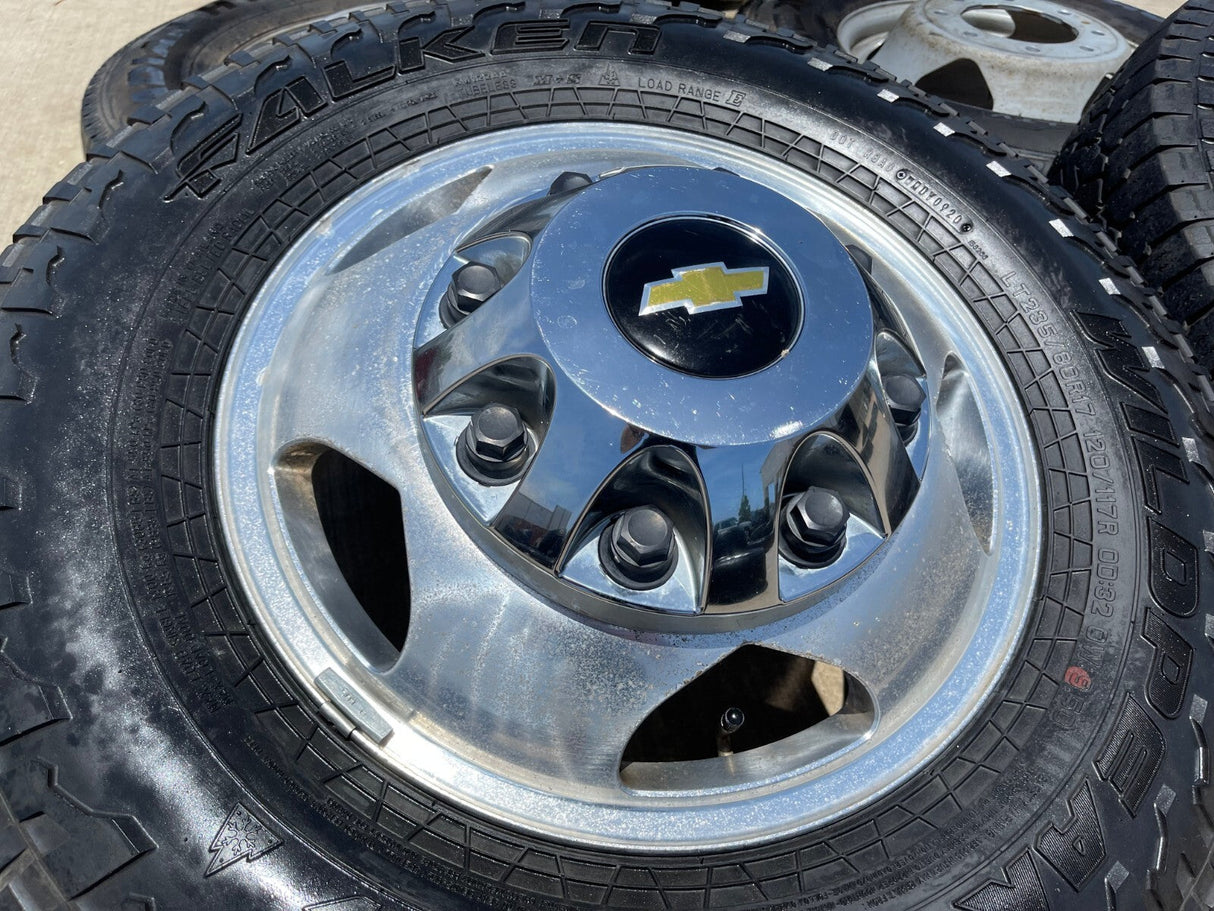 17" Chevy Silverado GMC Sierra 3500 Dually rims wheels OEM 5519 5520 8094 Texas Truck Tire