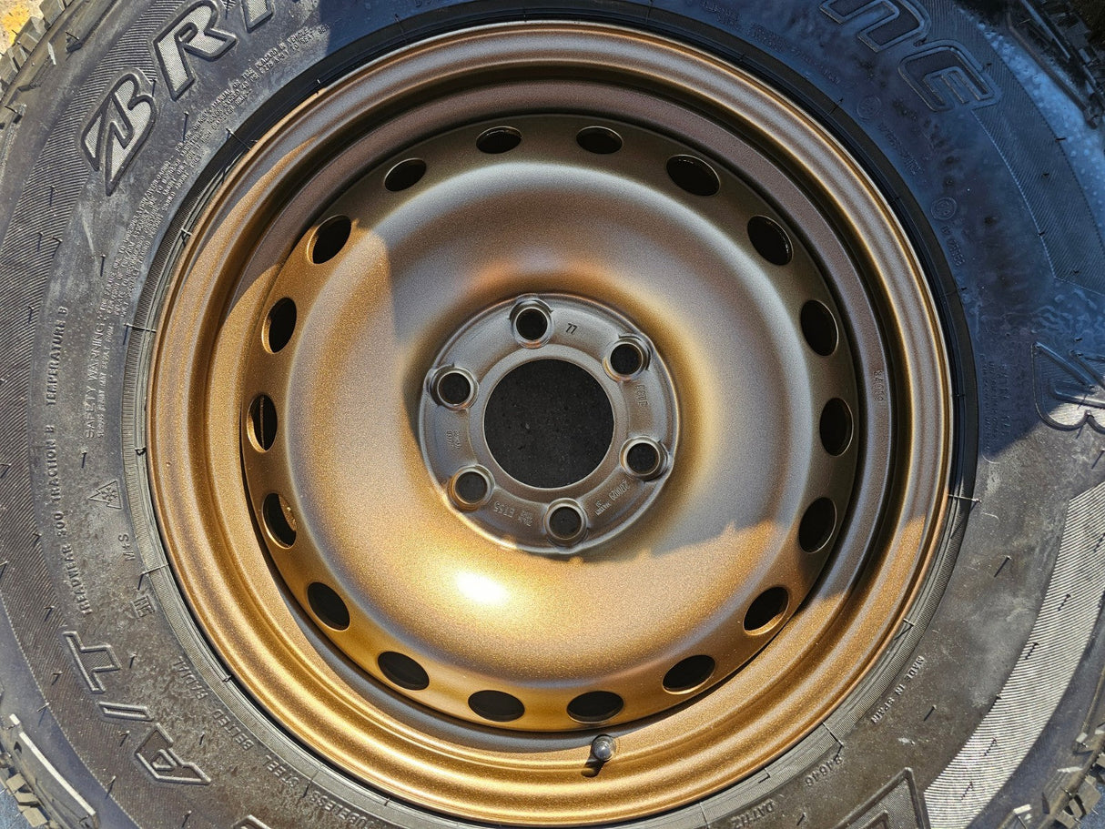 17" INEOS Grenadier OEM steel wheels rims BRONZE tires 2024 2025 2026 NEW Texas Truck Tire