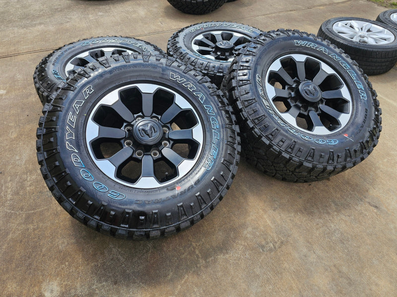 17" Ram 2500 3500 Laramie Power Wagon OEM wheels rims 2599 tires 2024 2025 NEW Texas Truck Tire